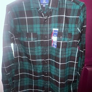 Men's Green Plaid Shirt